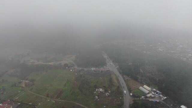 Aydos Ormanı'nda kar yağışı havadan görüntülendi