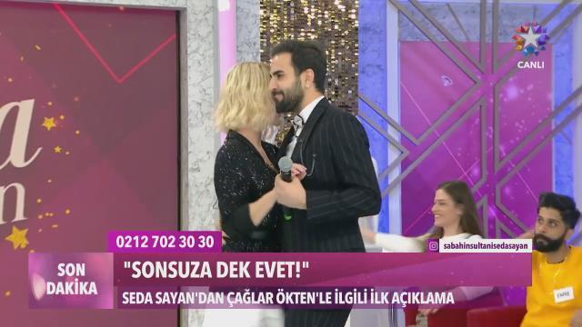 Seda Sayan, 25 yaş küçük sevgilisi Çağlar Ökten'e canlı yayında aşkını ilan etti