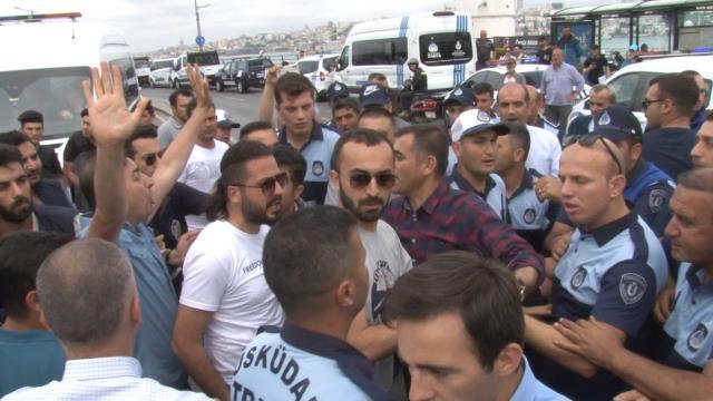 İBB ve Üsküdar Belediyesi otopark alanını paylaşamadı, zabıtalar karşı karşıya geldi