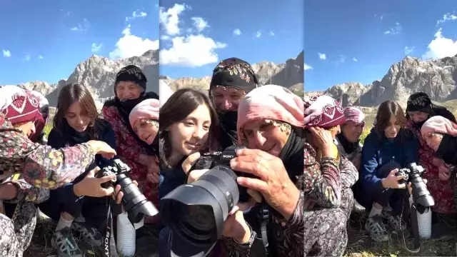 İlk kez fotoğraf makinası gören köy kadınlarının o halleri yürekleri ısıttı