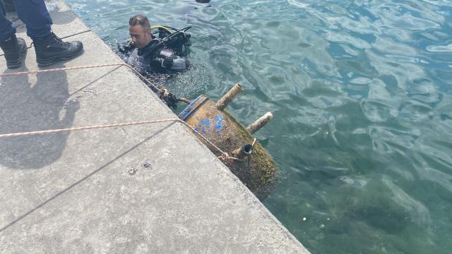 İstinye'de denizde şüpheli cisim paniği: Mayın sanıldı, tonoz çıktı