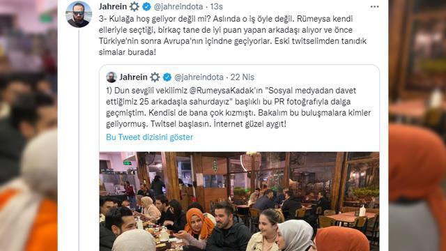 AK Parti Gençlik Kolları Başkanı da tartışmaya dahil oldu! Jahrein, AK Partili Rümeysa Kadak'a tepkiler yağdırdı!