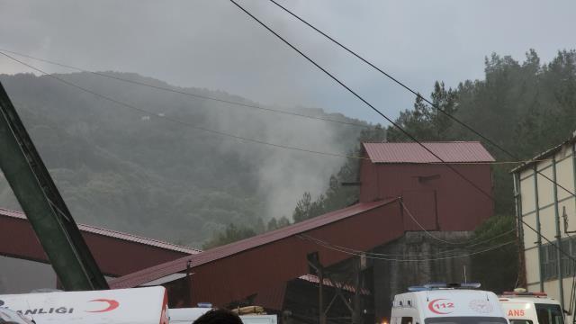 Bartın'da patlamanın meydana geldiği maden ocağı günün ilk ışıklarıyla böyle görüntülendi