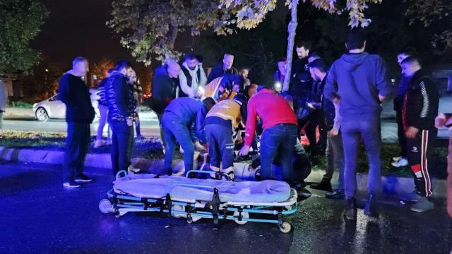 Bisikletiyle yolun karşısına geçmek isteyen 12 yaşındaki çocuğa otomobil böyle çarptı