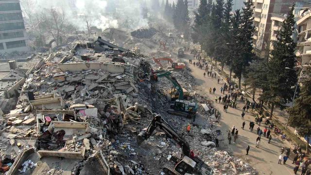 Depremin merkez üssü Kahramanmaraş felaketin 6'ıncı gününde havadan görüntülendi