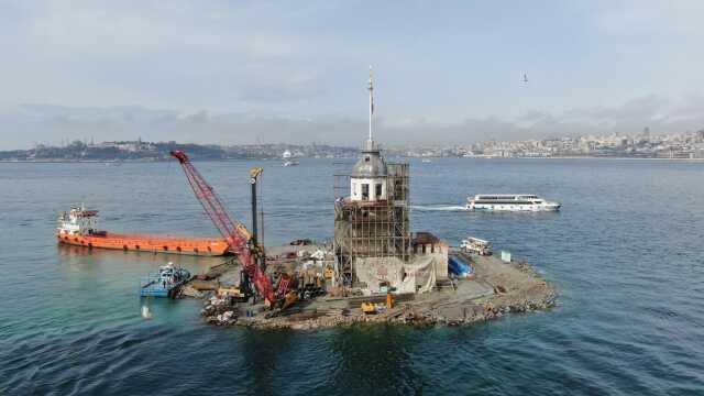 KIZ KULESİ'NDE KUBBE ORTAYA ÇIKTI