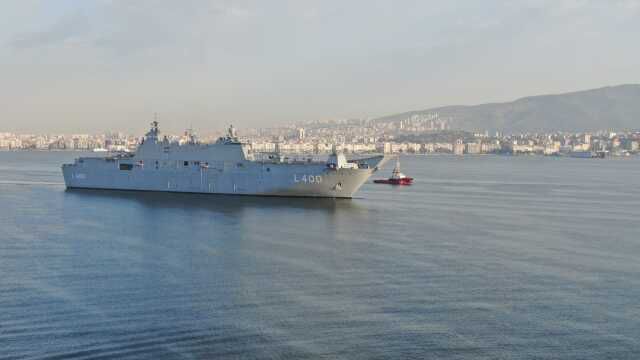 Dünyanın ilk silahlı insansız hava aracı TCG Anadolu ikinci durağı İzmir'de
