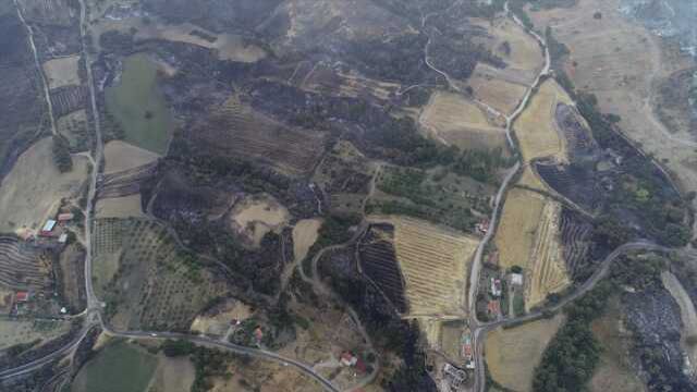 Çanakkale'de roman yangınında 38 saat geride kaldı! Alevler her yeri kül etti, bölgenin son hali içler acısı