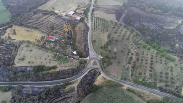 Çanakkale'de roman yangınında 38 saat geride kaldı! Alevler her yeri kül etti, bölgenin son hali içler acısı