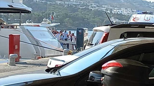 Ali Sabancı ve eşi Vuslat Doğan Sabancı'nın deniz kazası sonrası Bodrum'a getirilme anları görüntülendi