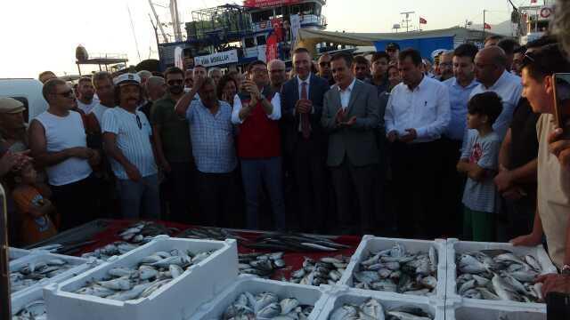 Yeni sezonun ilk balıkları avlandı