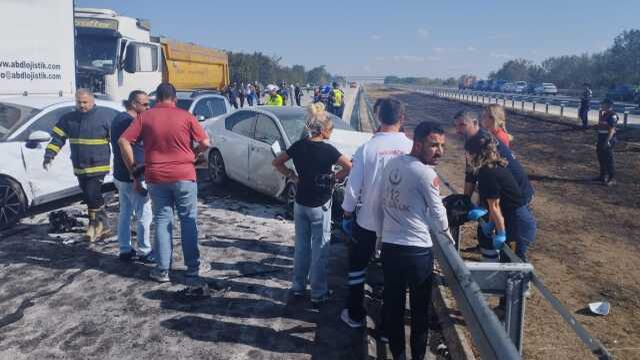 Edirne-Kırklareli Yolunda Zincirleme Trafik Kazası: 1 Ölü, 36 Yaralı