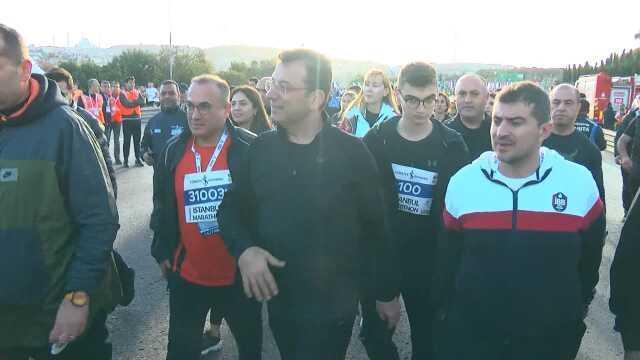 45. İstanbul Maratonu'na katılan İmamoğlu'na soruldu: Kılıçdaroğlu'ndan helallik isteyecek misiniz?