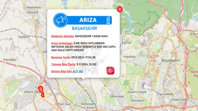 İstanbul İSKİ su kesintisi! 10-11 Kasım Tuzla, Beykoz, Başakşehir su kesintisi listesi! Sular ne zaman gelecek?