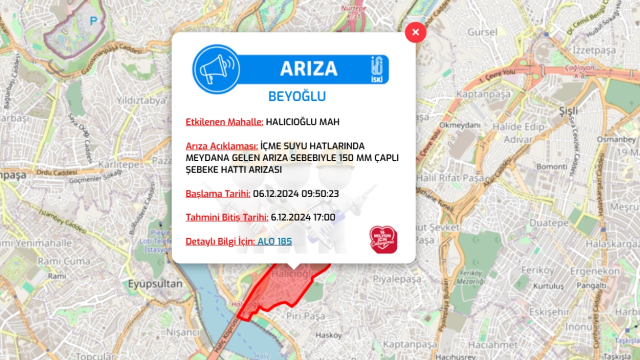 İstanbul İSKİ su kesintisi! 6-7 Aralık Beyoğlu, Sarıyer, Kağıthane su kesintisi listesi! Sular ne zaman gelecek?