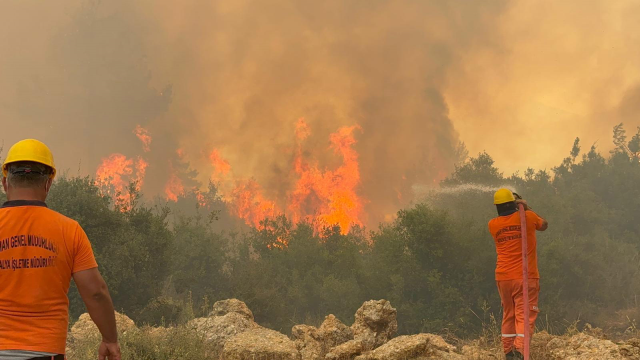 Antalya'da 3 ayrı orman yangını! Alevler yerleşim yerlerine yaklaştı