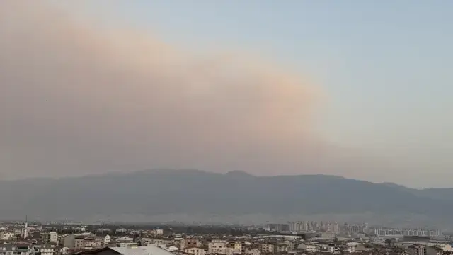 Bursa'daki Orman Yangını Dumanı Kent Merkezine Ulaştı