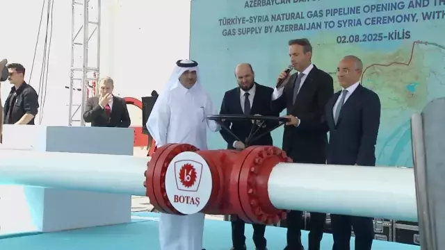 Türkiye-Suriye doğal gaz hattı açıldı