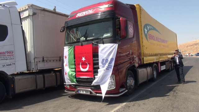 14 yıl aradan sonra Cilvegözü Gümrük Kapısı'ndan Suriye'ye ihracat başladı
