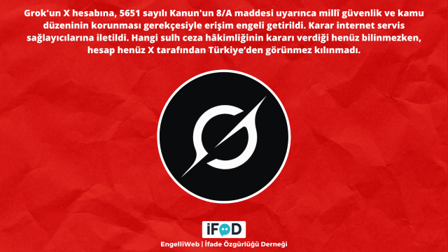 Grok'un X hesabına erişim engeli getirildi