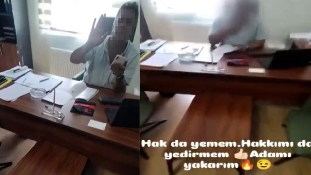 Amirinin üzerine sıcak su döken kadın için hesap zamanı