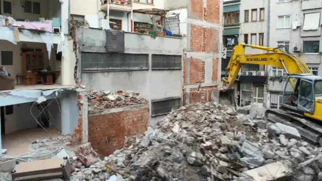 Kentsel dönüşüm çalışmaları sırasında bölgeden görüntü