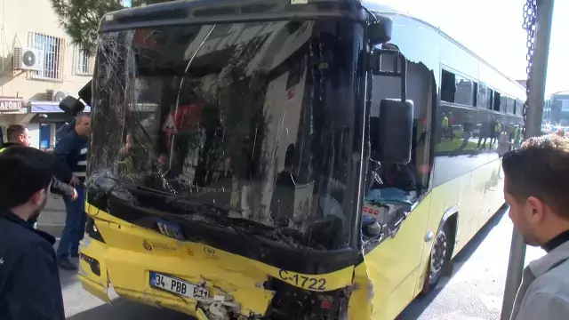 İETT otobüsü börekçiye daldı! Yaralılar var