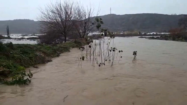 'Sarı kod'la uyarılan Antalya'da tarım alanları su altında kaldı