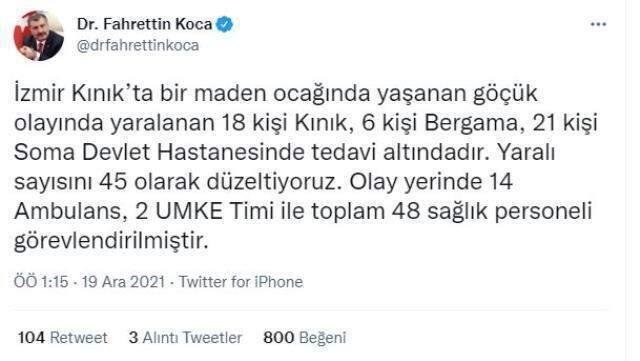 İzmir'de maden ocağında kısmi göçük: 45 işçi yaralandı