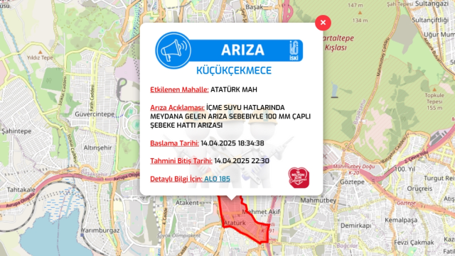 İstanbul KÜÇÜKÇEKMECE su kesintisi! 14-15 Nisan İSKİ Küçükçekmece su kesintisi ne zaman bitecek, sular ne zaman gelecek?