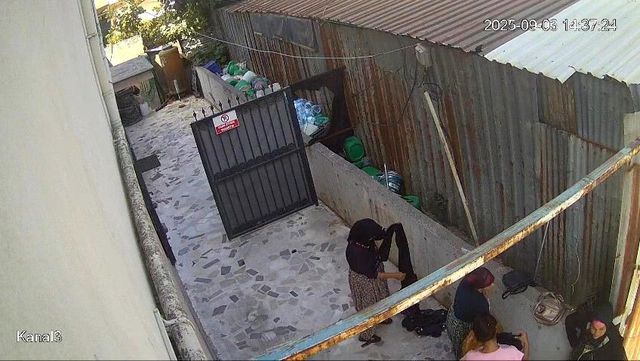 Bahçede bir garip görüntü! Kıyafetlerini böyle değiştirdiler