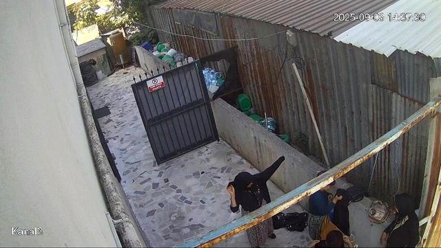 Bahçede bir garip görüntü! Kıyafetlerini böyle değiştirdiler