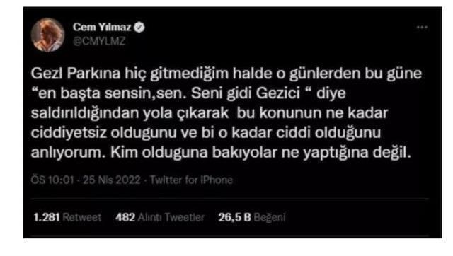 Cem Yılmaz... 'KİM OLDUĞUNA BAKIYORLAR, NE YAPTIĞINA DEĞİL!'