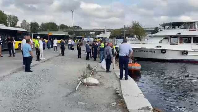 İstanbul'da akılalmaz kaza! İETT otobüsü denize düştü