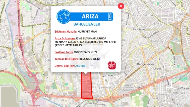 İstanbul İSKİ su kesintisi! 18-19 Aralık Bayrampaşa, Fatih, Bahçelievler su kesintisi listesi! Sular ne zaman gelecek?