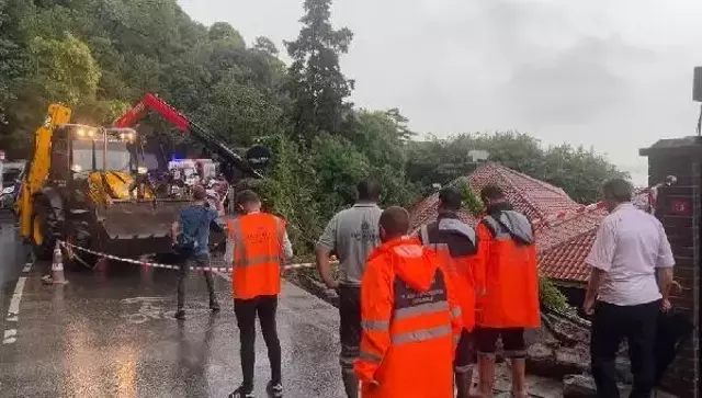 İstanbul Beykoz'da istinat duvarı çöktü: 1 kişi göçük altında
