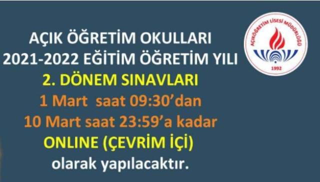 2022 Açık Öğretim Lisesi 1. dönem sınavları ne zaman? Milli Eğitim Bakanlığı'ndan açıklama geldi! AÖL sınav takvimi!