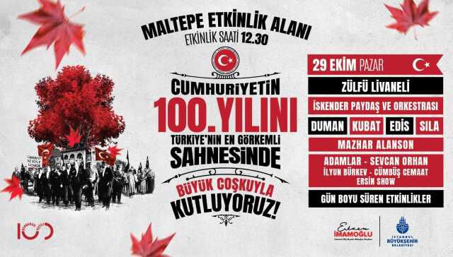 29 EKİM CUMHURİYET BAYRAMI ETKİNLİĞİ: İstanbul 29 Ekim konser, kutlamalar nerede ve saat kaçta? Bayram etkinlik takvimi!