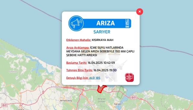 İstanbul SARIYER su kesintisi! 16-17 Nisan İSKİ Sarıyer su kesintisi ne zaman bitecek, sular ne zaman gelecek?