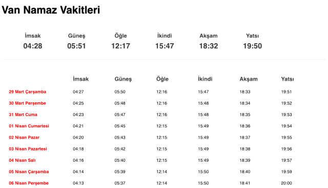 Yozgat, Sinop, Van akşam ezanı saat kaçta? 29 Mart Yozgat, Sinop, Van ezan vakitleri! Yozgat, Sinop, Van iftar ne zaman?