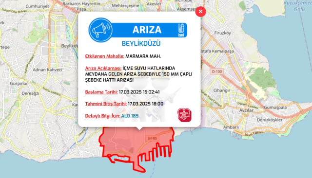 İstanbul BEYLİKDÜZÜ su kesintisi! 17-18 Mart İSKİ Beylikdüzü su kesintisi ne zaman bitecek, sular ne zaman gelecek?