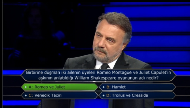 Birbirine düşman iki ailenin üyeleri Romeo Montague ve Juliet Capulet'in aşkının anlatıldığı William Shakespeare oyununun adı nedir?