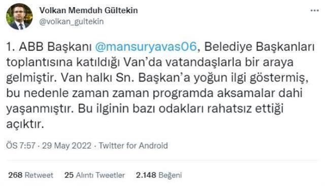 Mansur Yavaş'ın 'Demirtaş'ı istiyoruz' diyen vatandaşa verdiği yanıtla ilgili Ankara Belediyesi'nden açıklama: Gerçeği yansıtmıyor