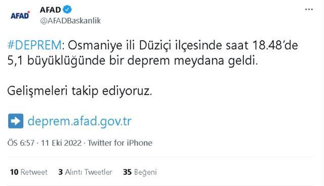 Adana ve Gaziantep'te deprem mi oldu? 11 Ekim Salı 2022 nerede deprem oldu? Depremin merkez üssü neresi, hangi ilçe?