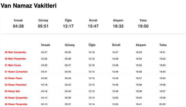 Yozgat, Van sahur ne zaman, saat kaçta? 28 Mart Yozgat, Van imsak vakti! Van, Yozgat sabah ezanı saat kaçta okunuyor?