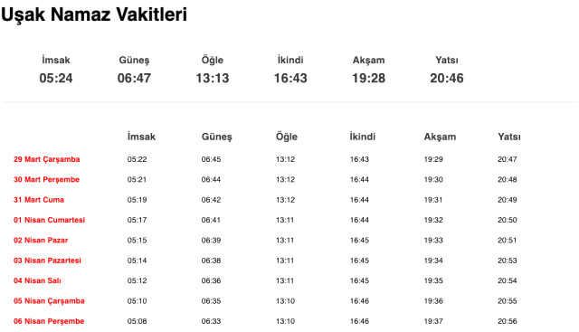 Tokat, Tunceli, Uşak sahur ne zaman, saat kaçta? 29 Mart Tokat, Tunceli, Uşak imsak vakti! Tokat, Tunceli, Uşak sabah ezanı saat kaçta okunuyor?