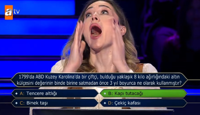 1799'da ABD Kuzey Karolina'da bir çiftçi, bulduğu yaklaşık 8 kilo ağırlığındaki altın külçesini değerinin binde birine satmadan önce 3 yıl boyunca...