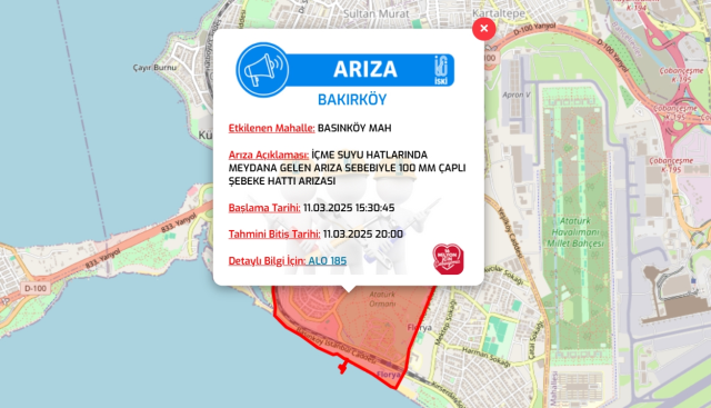 İstanbul BAKIRKÖY su kesintisi! 11-12 Mart İSKİ Bakırköy su kesintisi ne zaman bitecek, sular ne zaman gelecek?