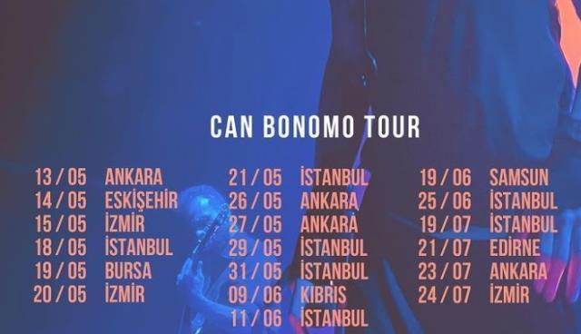 Can Bonomo konserleri 2022! Can Bonomo takvimi! Can Bonomo konserleri nerede, ne zaman?