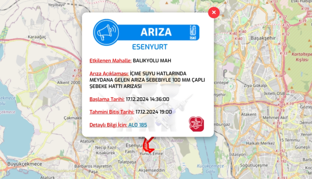 İstanbul İSKİ su kesintisi! 17-18 Aralık Fatih, Bayrampaşa, Esenler su kesintisi listesi! Sular ne zaman gelecek?